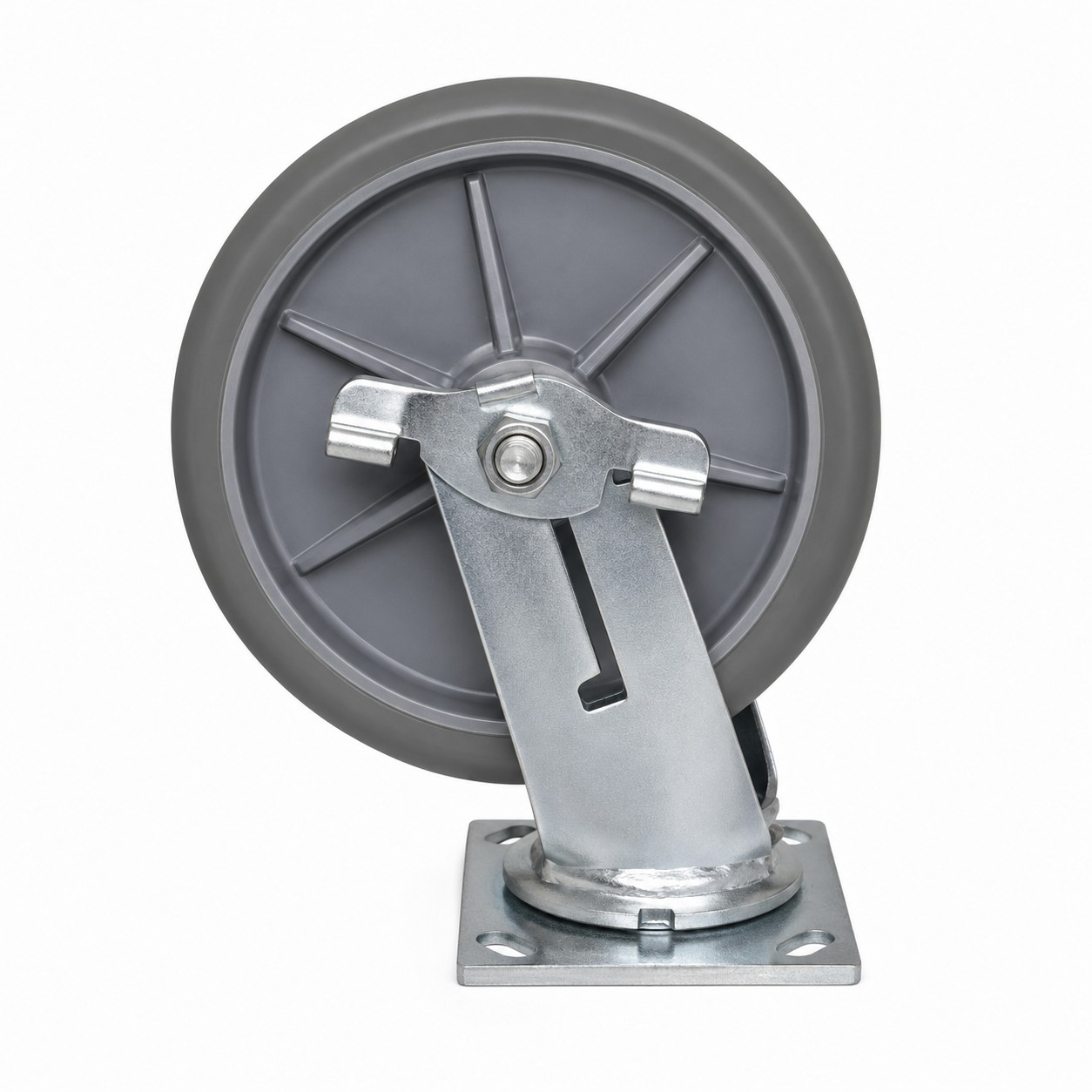 8" Swivel Grey Rubber Castor for Housekeeping Trolley