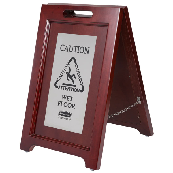Executive Wooden Multi-Lingual Caution Sign - 1867508