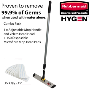 HYGEN Mop and Disposable Microfibre Pad Set