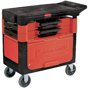 Rubbermaid Trades Cart with Locking Cabinet FG6180-88