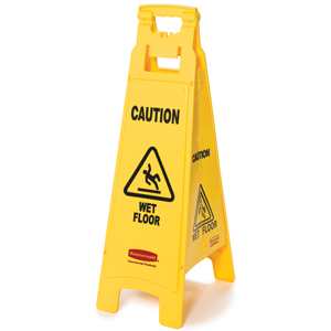 4 Sided Floor Safety Sign "Caution Wet Floor" - FG6114-77