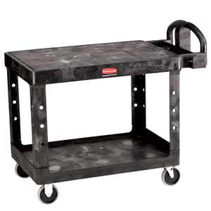 Medium 2 Tier Heavy Duty Utility Cart w/Flat Shelf - FG4525